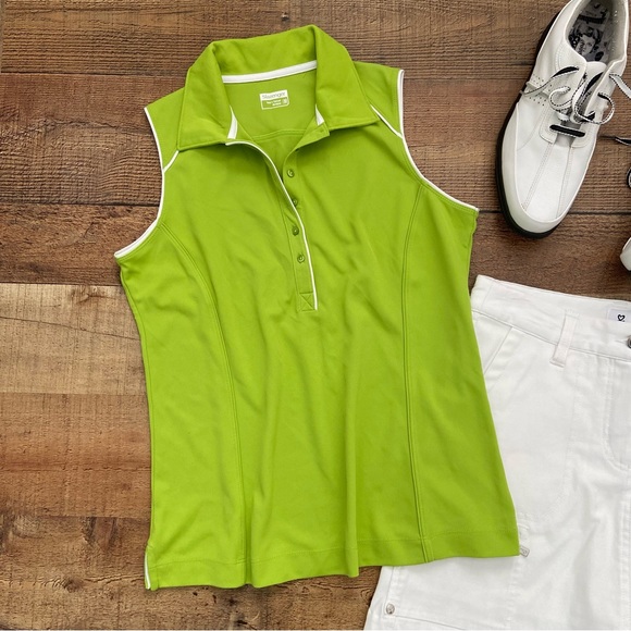 Tops - Golf Pickleball TOP Bright Green Athletic Sleeveless by Slazenger